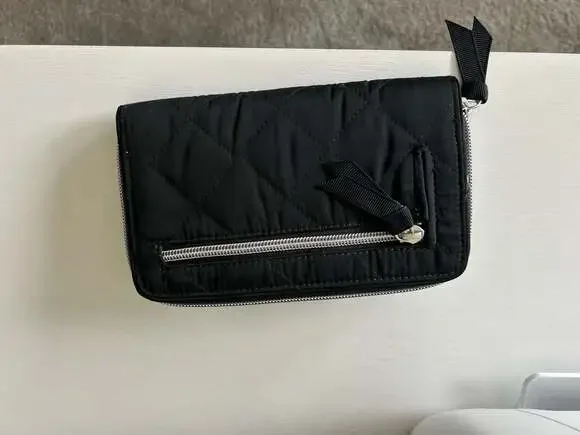 Vera Bradley Black Quilted Turnlock Wallet - Picture 4 of 4